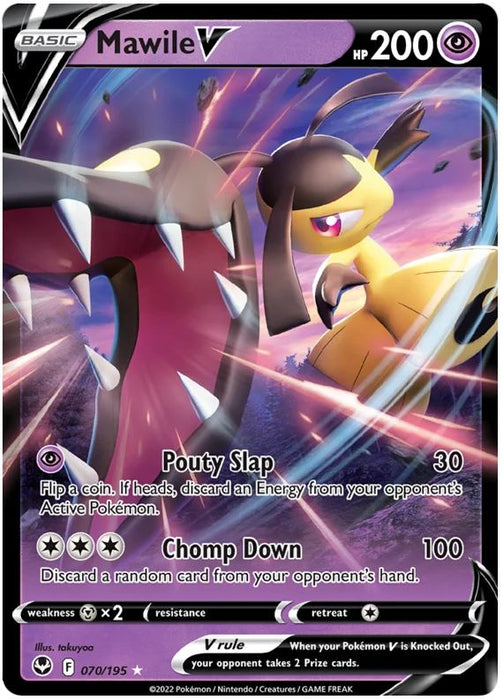 Mawile V 070/195 Ultra-Rare Rare Pokemon Card (SWSH Silver Tempest)