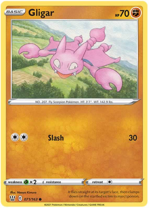 Gligar 071/163 Common Pokemon Card (Battle Styles)