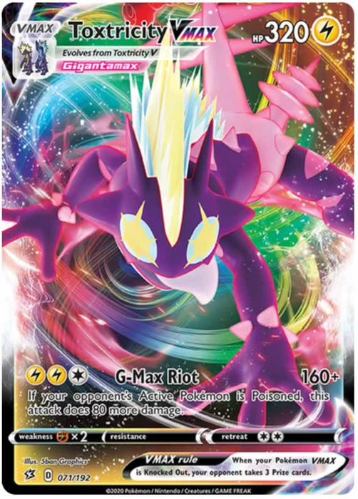 Toxtricity VMAX 071/192 Ultra Rare Pokemon Card (SWSH Rebel Clash)