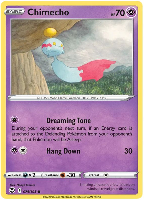 Chimecho 074/195 Common Pokemon Card (SWSH Silver Tempest)