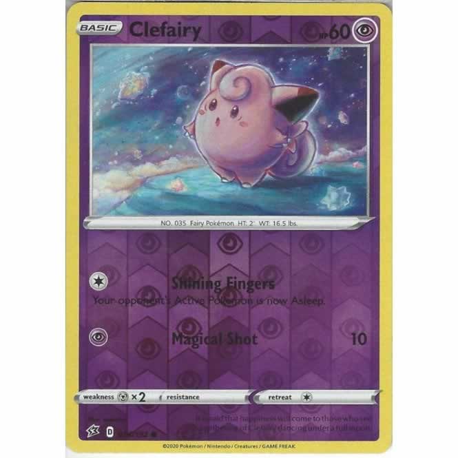 Clefairy 074/192 Common Reverse Holo Pokemon Card (SWSH Rebel Clash)