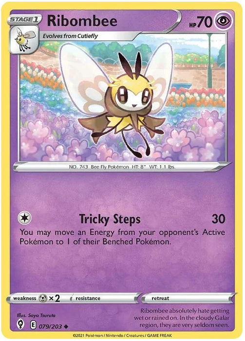 Ribombee 079/203 Uncommon Pokemon Card (SWSH Evolving Skies)