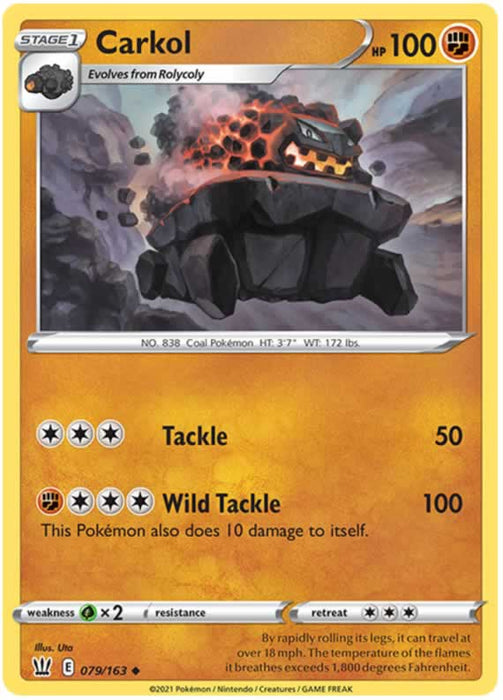 Carkol 079/163 Uncommon Pokemon Card (Battle Styles)