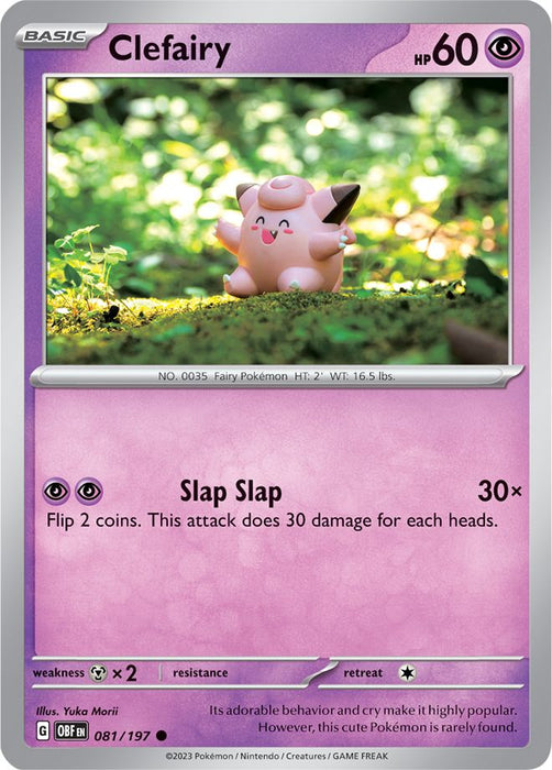 Clefairy 081/197 Common Pokemon Card (SV Obsidian Flames)