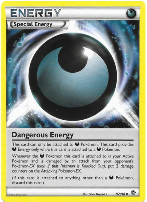 Dangerous Energy 82/98 Uncommon Pokemon Card (XY Ancient Origins)