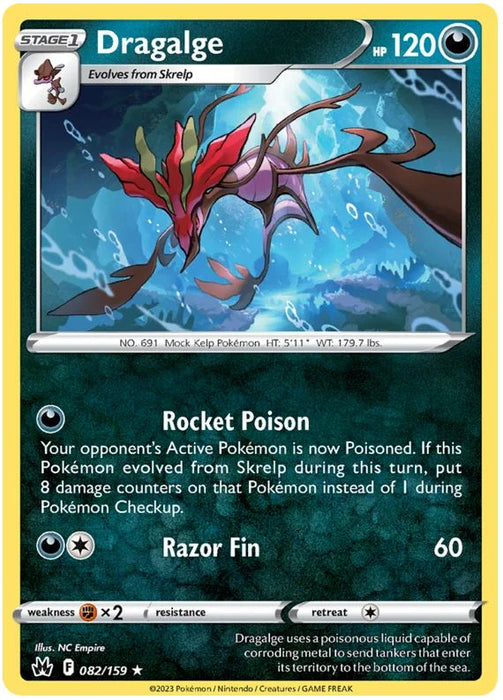 Dragalge 082/159 Rare Pokemon Card (SWSH Crown Zenith)