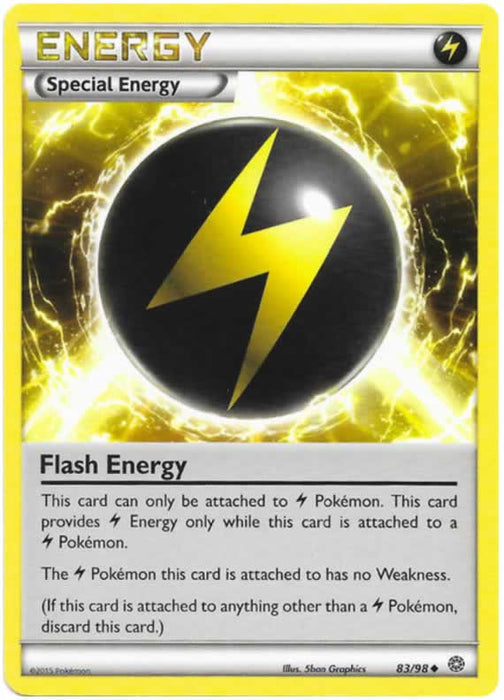 Flash Energy 83/98 Uncommon Pokemon Card (XY Ancient Origins)