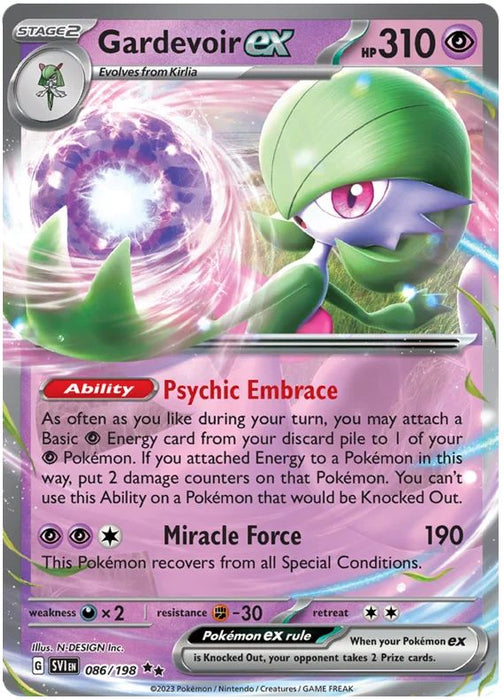 Gardevoir ex 086/198 Rare Double Pokemon Card (Scarlet & Violet Base)