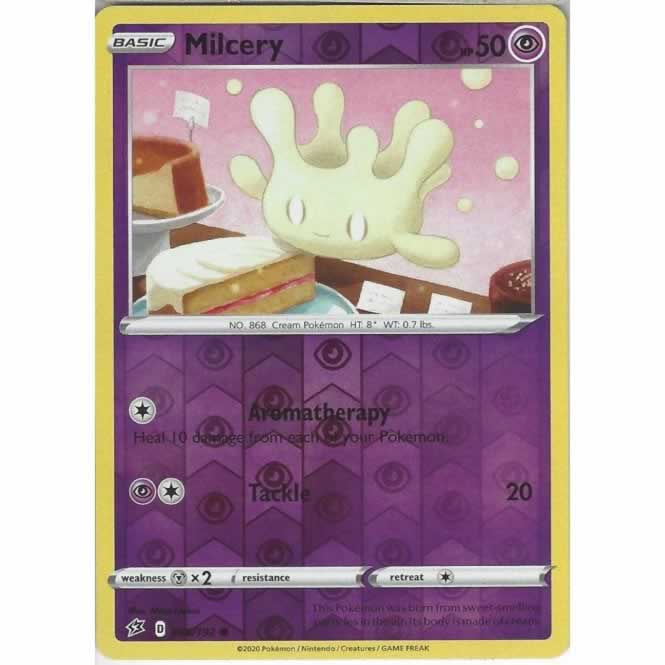 Milcery 086/192 Common Reverse Holo Pokemon Card (SWSH Rebel Clash)