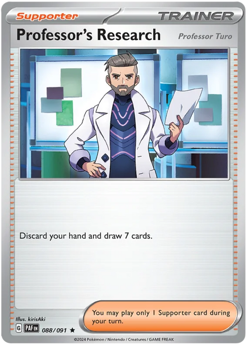 Professor's Research [Professor Turo] 088/091 Rare Pokemon Card (SV 4.5 Paldean Fates)