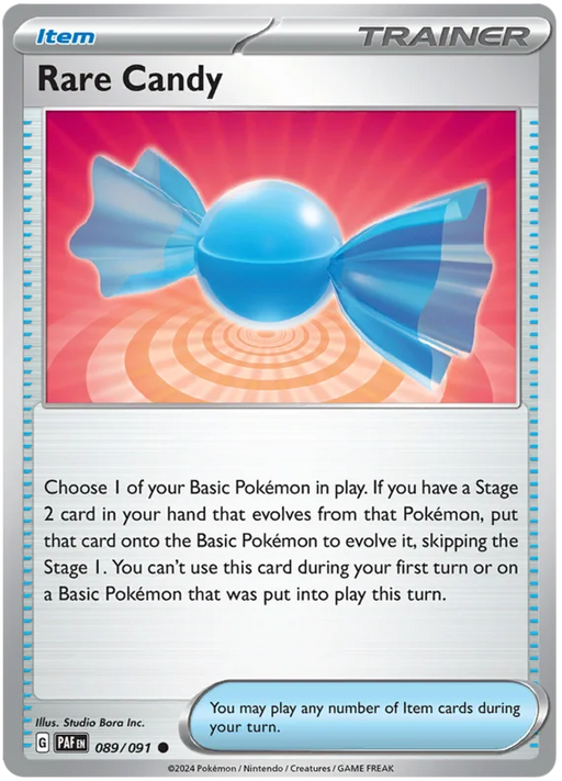 Rare Candy 089/091 Common Pokemon Card (SV 4.5 Paldean Fates)