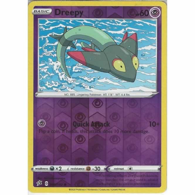 Dreepy 089/192 Common Reverse Holo Pokemon Card (SWSH Rebel Clash)