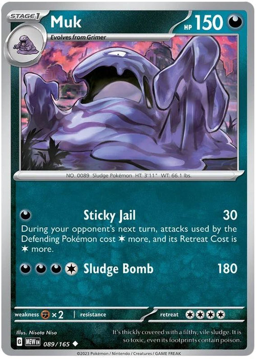 Muk 089/165 Uncommon Pokemon Card (Pokemon SV 151)