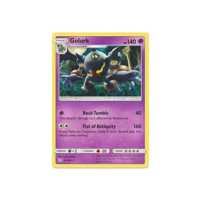 Golurk 90/236 Rare Pokemon Card (Cosmic Eclipse)