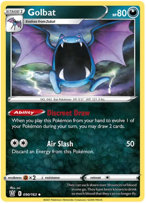 Golbat 090/163 Uncommon Pokemon Card (Battle Styles)