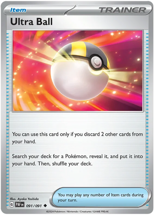 Ultra Ball 091/091 Uncommon Pokemon Card (SV 4.5 Paldean Fates)