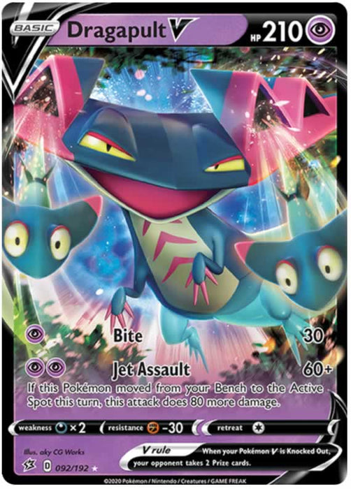 Dragapult V 092/192 Ultra Rare Pokemon Card (SWSH Rebel Clash)