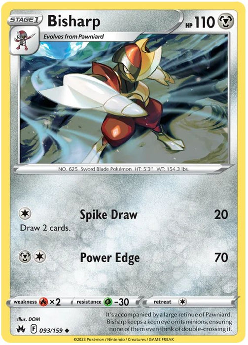 Bisharp 093/159 Uncommon Pokemon Card (SWSH Crown Zenith)