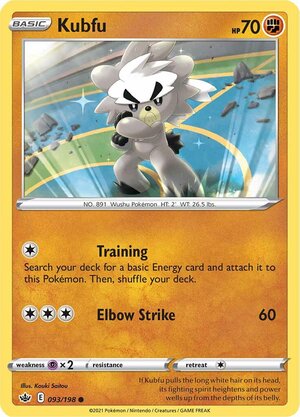 Kubfu 093/198 Common Pokemon Card (SWSH Chilling Reign)