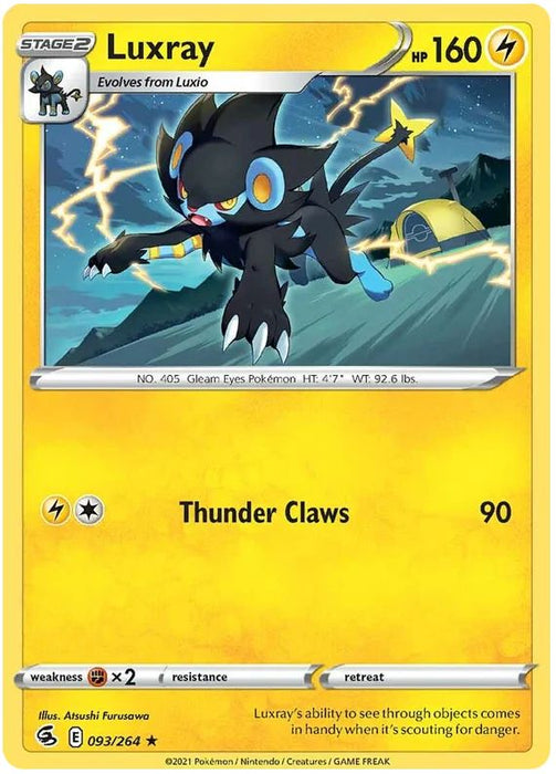 Luxray 093/264 Rare Pokemon Card (SWSH Fusion Strike)