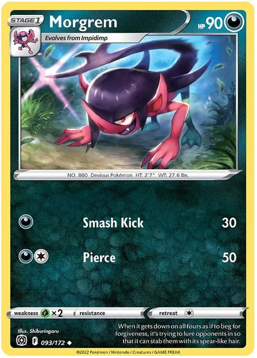 Morgrem 093/172 Uncommon Pokemon Card (SWSH Brilliant Stars)