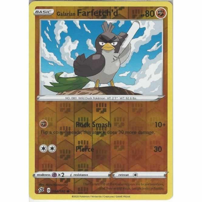 Galarian Farfetch'd 094/192 Common Reverse Holo Pokemon Card (SWSH Rebel Clash)