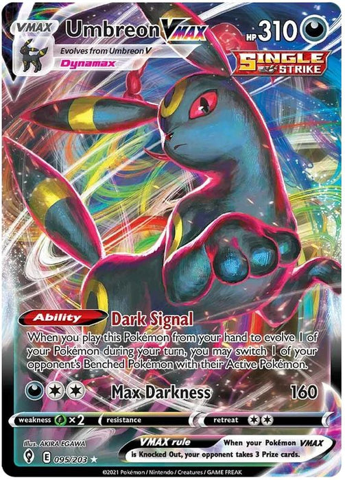 Umbreon VMAX 095/203 Ultra Rare  Pokemon Card (SWSH Evolving Skies)