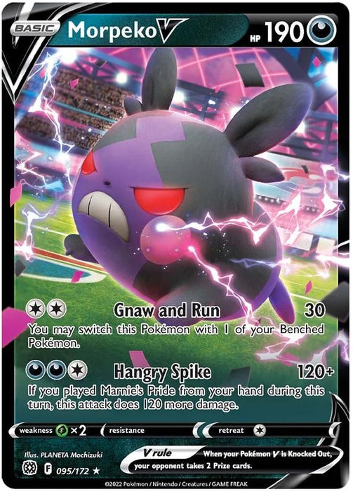 Morpeko V 095/172 Ultra Rare Pokemon Card (SWSH Brilliant Stars)