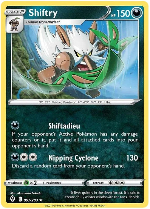 Shiftry 097/203 Rare Pokemon Card (SWSH Evolving Skies)