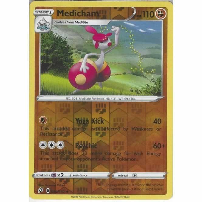 Medicham 098/192 Uncommon Reverse Holo Pokemon Card (SWSH Rebel Clash)