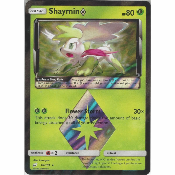 Shaymin 10/181 Prism Star Pokemon Card (SM Team Up)