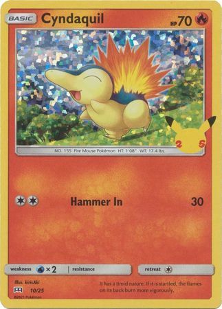 Cyndaquil 10/25 Holo Pokemon Card (McDonalds Collection 2021)