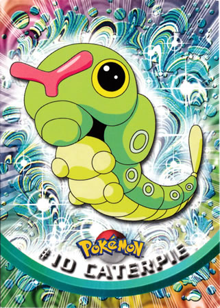 Caterpie 10 Topps Series 1 Pokemon Card