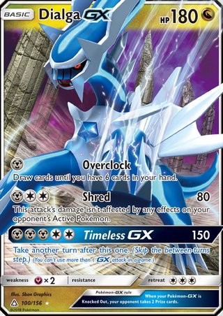 Dialga GX 100/156 Ultra Rare Pokemon Card (Ultra Prism) — Titan Cards Ltd