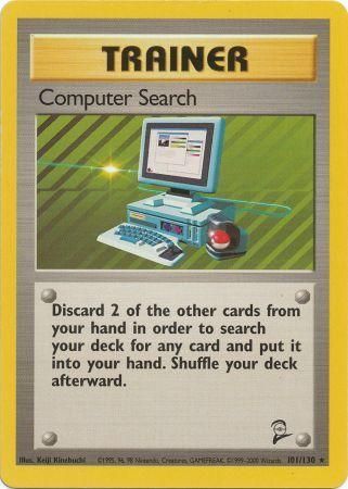 Computer Search 101/130 Rare Pokemon Card (Base Set 2)