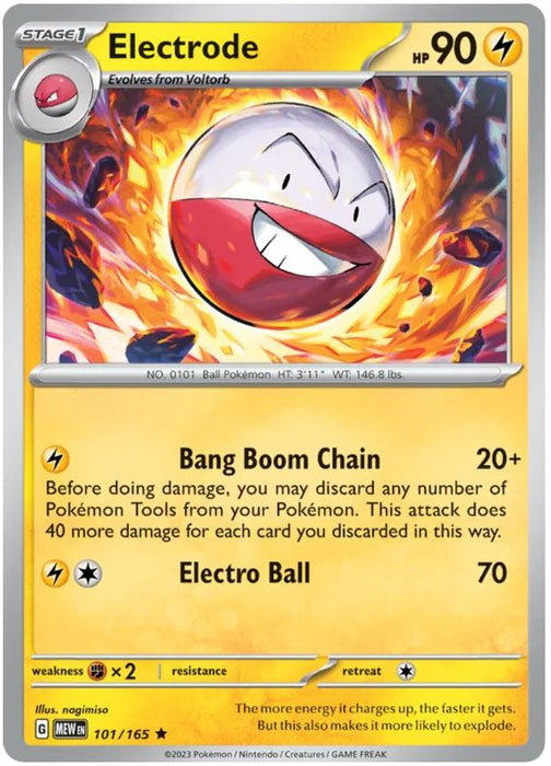 Electrode 101/165 Rare Pokemon Card (Pokemon SV 151)