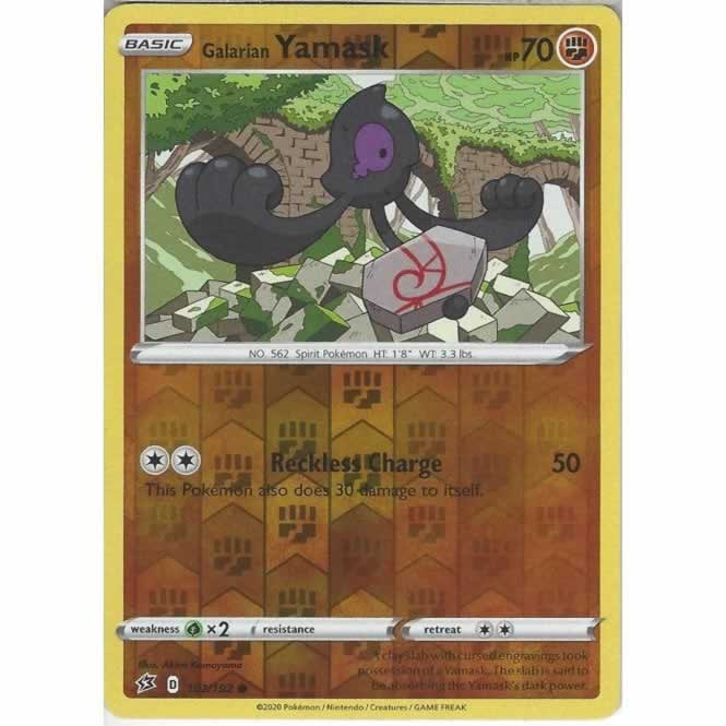 Galarian Yamask 101/192 Common Reverse Holo Pokemon Card (SWSH Rebel Clash)