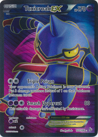 Toxicroak EX 102/106 Ultra Rare Pokemon Card (XY Flashfire)