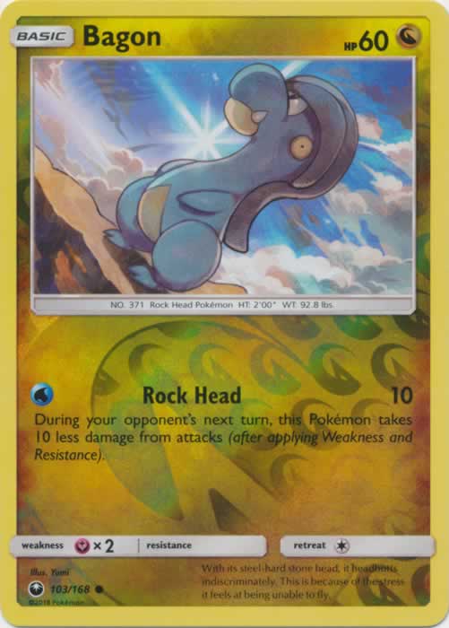 Bagon 103/168 Common Reverse Holo Pokemon Card (Celestial Storm)