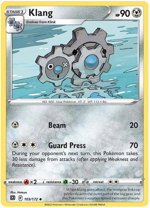 Klang 103/172 Uncommon Pokemon Card (SWSH Brilliant Stars)