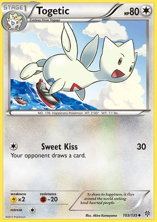 Togetic 103/135 Uncommon Pokemon Card (Plasma Storm)