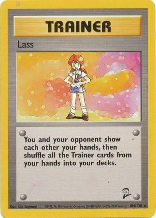 Lass 104/130 Rare Pokemon Card (Base Set 2)