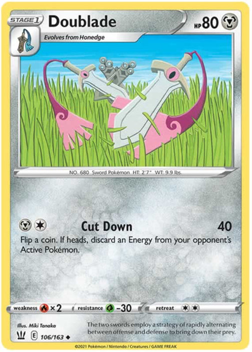 Doublade 106/163 Uncommon Pokemon Card (Battle Styles)