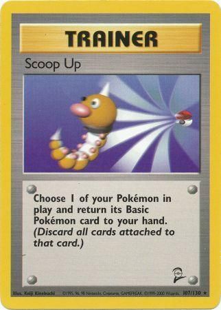 Scoop Up 107/130 Rare Pokemon Card (Base Set 2)