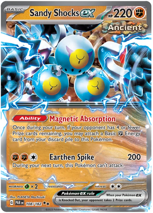 Sandy Shocks ex 108/182 Double Rare Pokemon Card (SV04 Paradox Rift)