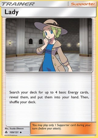 Lady 109/131 Trainer Card Playset x4 Cards (Forbidden Light)