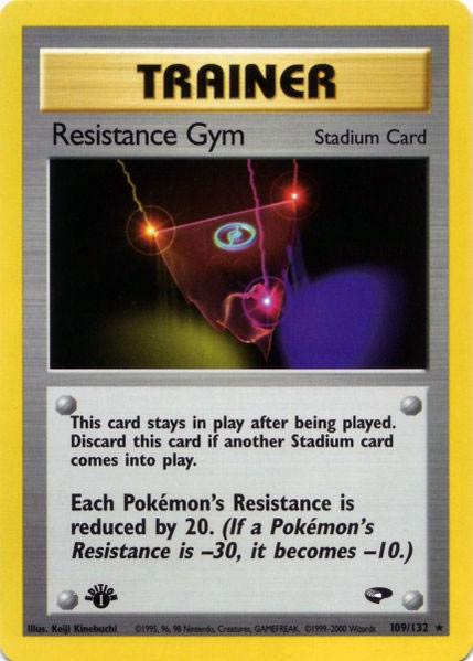 Resistance Gym 109/132 Rare Pokemon Card (Gym Challenge)