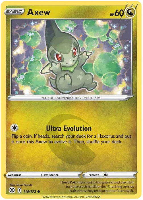 Axew 110/172 Common Pokemon Card (SWSH Brilliant Stars)