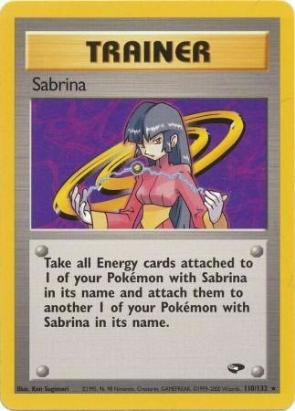 Sabrina 110/132 Rare 1st Edition (Gym Challenge)