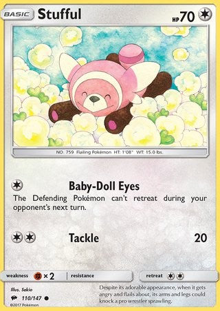 Stufful 110/147 Common Pokemon Card (Burning Shadows) — Titan Cards Ltd